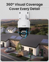 ZOSI 4K 8MP PoE IP Pan/Tilt Add-on Security Camera Outdoor Person Vehicle Detect