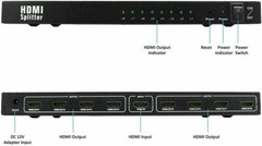 8 Port HDMI Splitter 1 in 8 Output 1 to 8 Video Splitter Ultra 4K 3D 1080P Hub