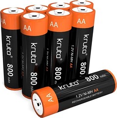 8Pack NiMH AA Rechargeable Batteries 1.2V 800mAh for Solar & Household Use