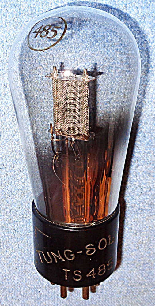 1 Tung-Sol 485 Vacuum Tube – RARE 1930’s Globe Style Triode for Sparton Radios