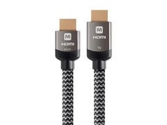 Monoprice Active High Speed HDMI Cable – 25 feet – Gray, 4K @ 60Hz 18Gbps 26AWG