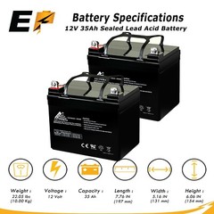 2 X 12V 35Ah Pride Mobility Jazzy Select GT Replacement Battery – 2 Pack