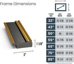 Samsung The Frame/Pro TV – Antique Gold & Black 43″ Deco TV Frame L@@K!!!