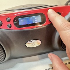 GPX BC232R CD/Radio/CD-R Playback Boombox Red and Black