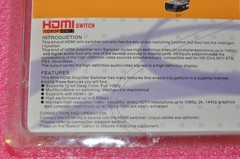 HDMI 3-Port 1080P Switcher Splitter Adapter 3 Input to 1 Output device NEW pkg