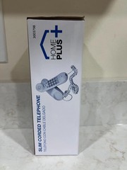 Home Plus 3003798 Phone White Slim Corded Telephone – Desk or Wall Mounted NEW