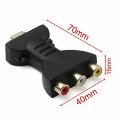 HDMI Male to 3 RCA Female Composite AV Video Audio Adapter Converter for TV PC