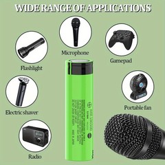 8 Pack 3.7V Rechargeable Button top Batteries (3500mAh) 18650 Battery