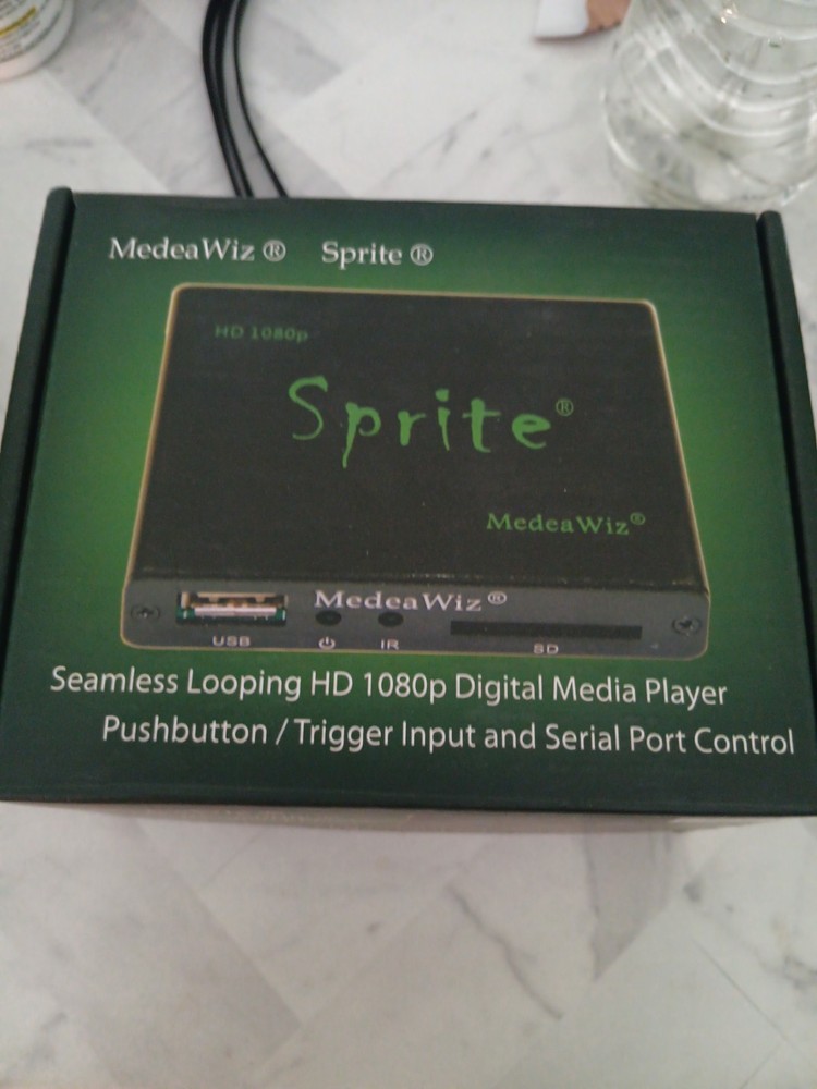 MedeaWiz Sprite DV-S1 HD 1080p Looping Media Player HDMI New Open Box