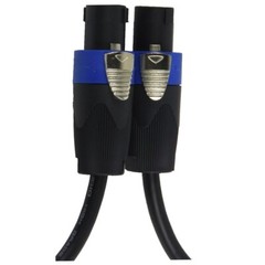 2-Pack 15 Ft Speakon to Speakon Cable 12 Gauge AWG Wire Audio PA Speaker Cables