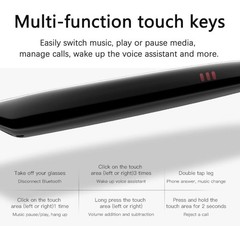 AI Translation Smart Glasses Auto Tint Photochromic Bluetooth Sunglasses