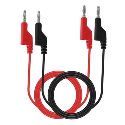 Banana to Banana Plug Test Leads Stackable 4MM Banana Plug Test Cables, 2PCS