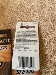 6 packs of 1 Duracell 377/376 SR66 SR626W 1.5V Silver Oxide Button Cell Battery