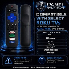 2 Pack Replacement Remote Compatible with Roku TV RC280 RC282 Style Sleep Button