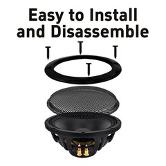 4PCS 3 Inch Speaker Grill Covers Black Metal Mesh Guard ABS Frame Car Stereo Woo