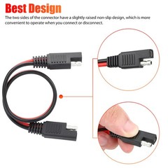 5PCS 14 Gauge 12″ Power Connectors Cable 2 Pin Quick Disconnect Polarized Wire