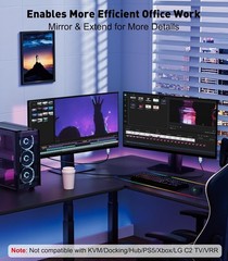 DisplayPort 1.4 to HDMI 2.1 Cable 10FT [8K@60Hz,4K@120Hz] Unidirectional…