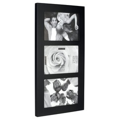 Malden – 951-346 4×6 3-Opening Collage Displays Three Pictures, Black