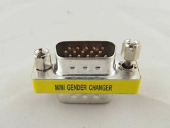 10x VGA/SVGA 15 Pin DB15 Male To Male D-SUB 3 Rows Mini Gender Changer Adapter