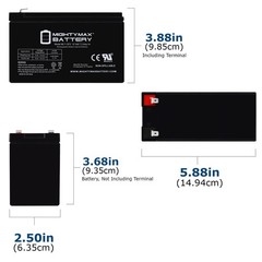 Mighty Max 12V 7Ah F2 Battery Compatible with CyberPower RB1280X2B – 10 Pack