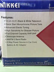 Portable Nikkei 5.5 In Black & White Television With Radio