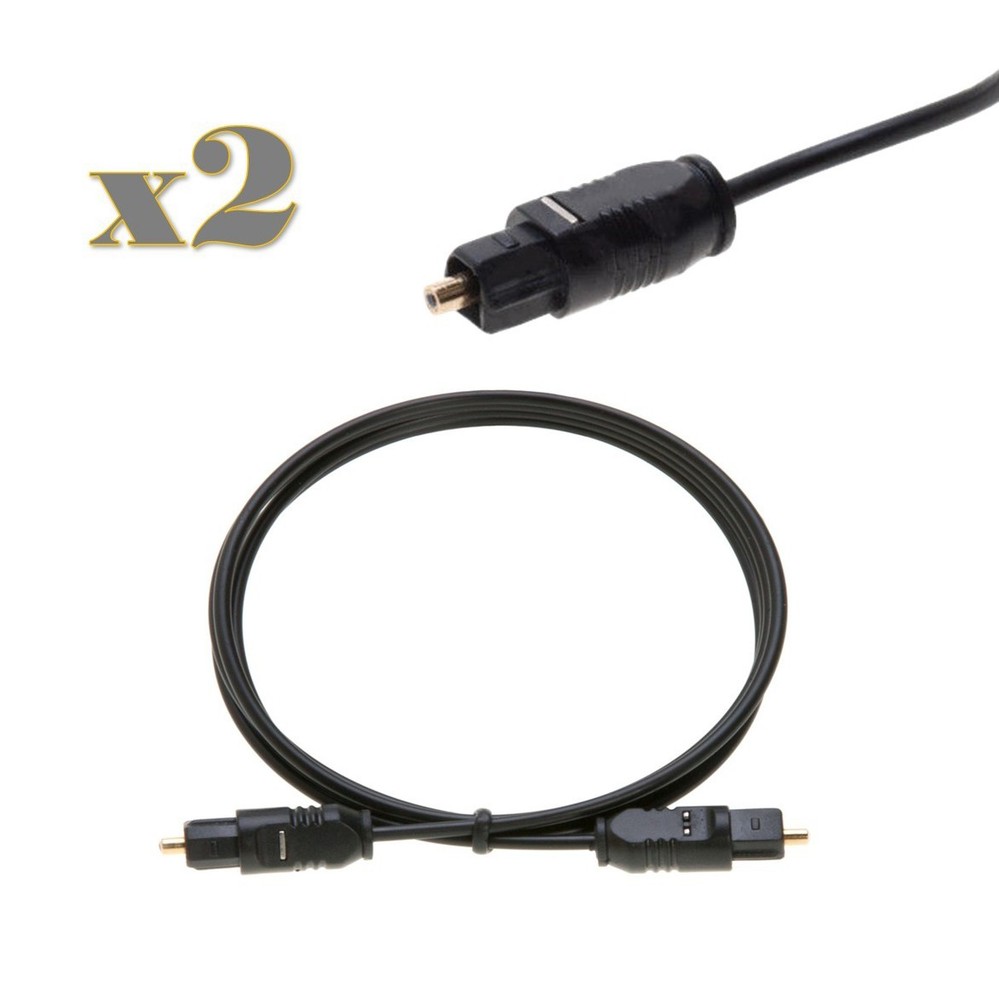 2-Pack – 3FT Toslink Digital Optical Audio Cable SPDIF Fiber Optic Sound Cord