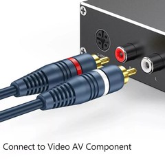 RCA Splitter 1 Female to 2 Male 2 Pack RCA Y Splitter RCA Audio Video Cable S…