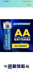 POWERMAX, 24-Count AA Batteries, Ultra Long Lasting Alkaline Battery, 10-Years