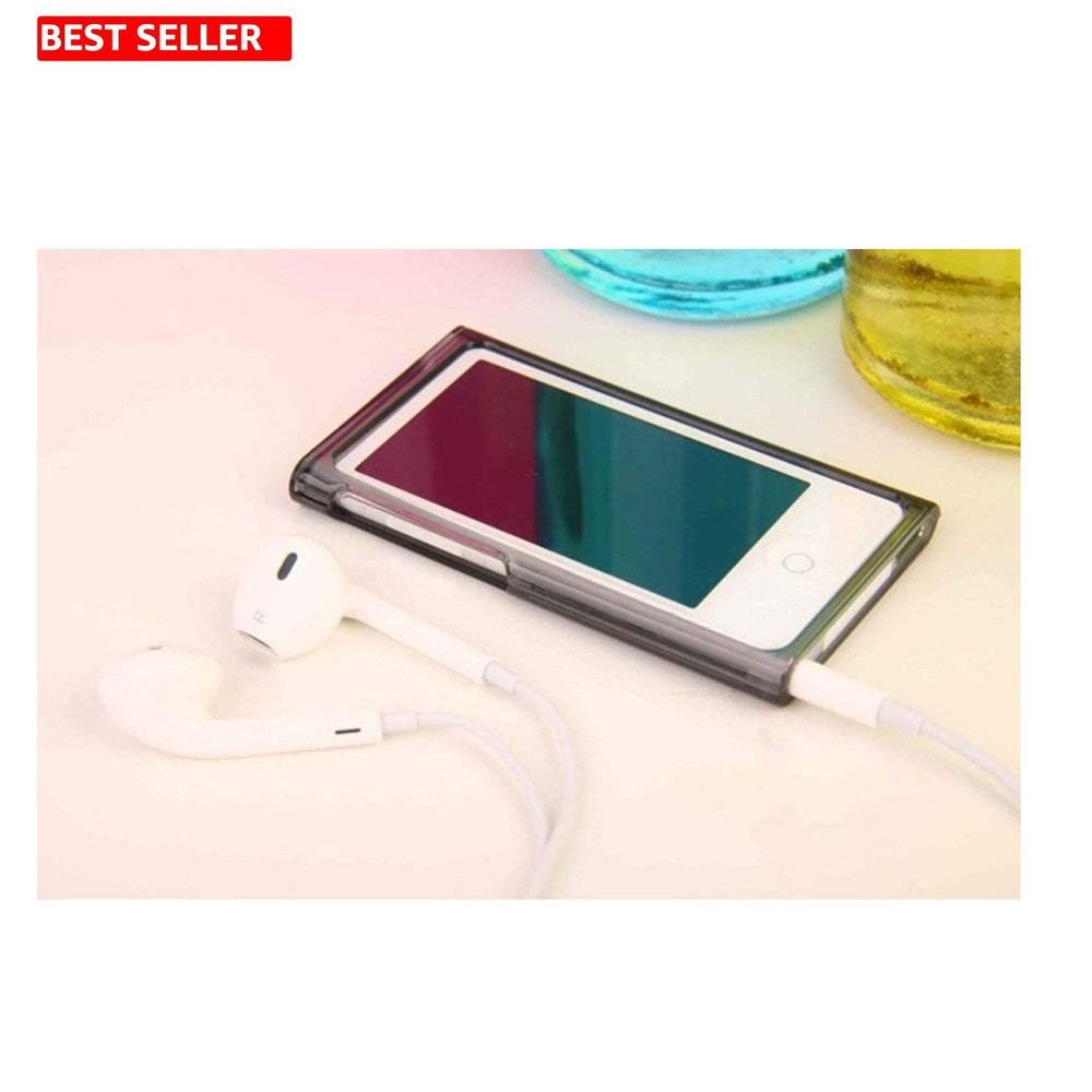 Durable Ultra-Slim Grey TPU Case for iPod Nano 7 & 8 with Clear Screen Protector