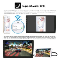 Octa Core 10.1″ Rotatable Android 10 2Din Car Stereo Radio DSP WiFi GPS CarPlay