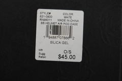 NEW BBC 821-0800 BB HELMET AIR POD CASE WHITE BLACK
