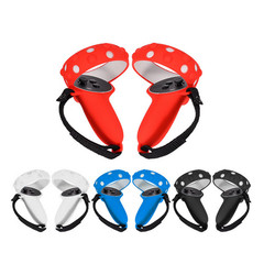 2Pcs Handle Grip Cover Silicone+Nylon Strap For Oculus Quest 2 VR Controller