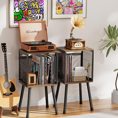 Simple Trending Record Player Stand, Storage up to 100 Albums, Vinyl Record Hold