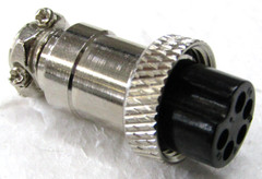 Vanco CBC5X CB Radio Microphone 5 Pin Female Panel Jack Replacement Chrome Kit