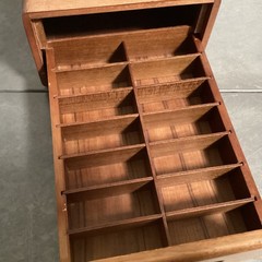 2 Vintage Solid Wood Media Storage Box Case Hand Rubbed Oiled Lot of 2