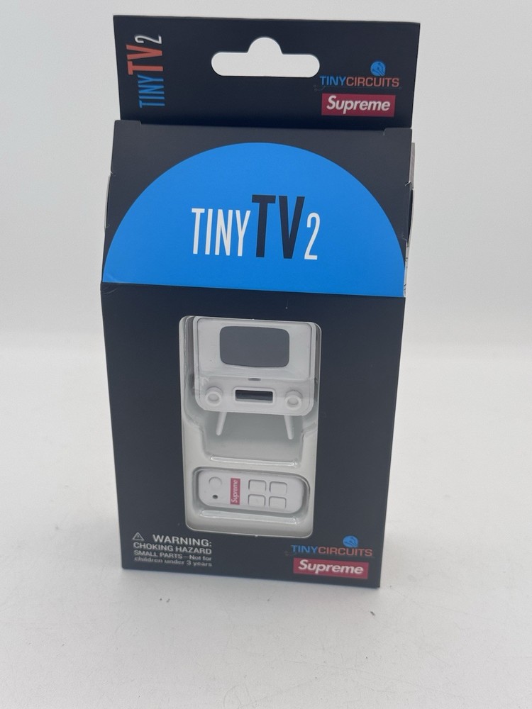 Supreme Tiny TV 2 Mini Television With Remote In Hand Brand New