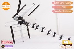 Release 4K HDTV Antenna Outdoor VHF UHF 200 Mile Range with Mounting Kit
