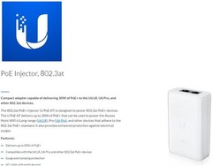 Ubiquiti U-PoE++ PoE++ Injector Information Not Available