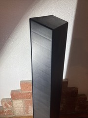 Vintage Laserline 25 VHS Tape Tower Storage Rack Black Plastic Video Movie Tower