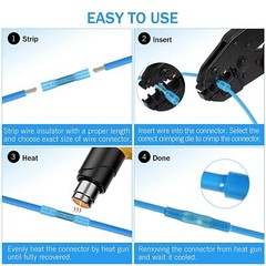 500/100X Waterproof Butt Heat Shrink Wire Connectors Crimp Electrical Terminals