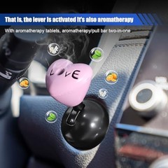 Love Heart Car Push Start Button Cover, Metal Car One-Button Starter Pink
