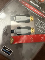 Radio Shack 3-Ft. High-Speed HDMI Cable Audio Video 24K Gold Plated (1500062)