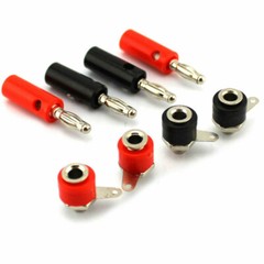 10pairs Male + Female 4mm Banana Plug + Socket Screw Connector J072 Audio USA