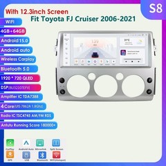 Android 15 GPS Stereo For Toyota FJ Cruiser 2007-2014 Carplay Car Radio 12.3inch