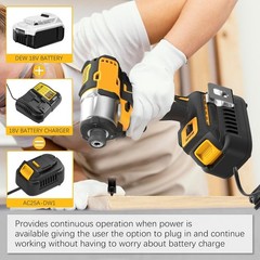 500W AC 110V to DC 20V Converter Wired Plug for Dewalt 20V 18V Cordless Tools