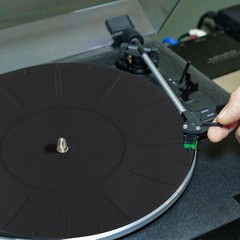 Turntable Platter Mat Black Rubber Silicone Design for Universal to All LP
