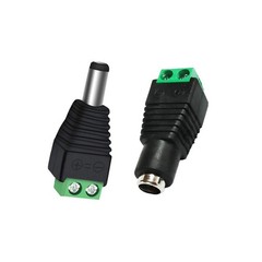 20x Male and 20x Female DC Power Plug Jack Connector 2.1 x 5.5mm for CCTV lot
