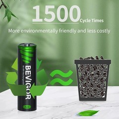 BEVIGOR AA Rechargeable Batteries 2800 mAh High Capacity 1500 Cycle, 1.2V NiMH..