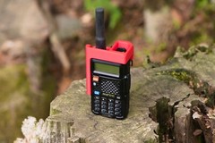 Baofeng UV-5R / BF-F9 – Red Exoskeleton Cage – Textured Finish