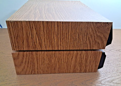 Lot Of 2 Vintage 3 Drawer Cabinet Cassette Tape Holder Storage Faux Wood